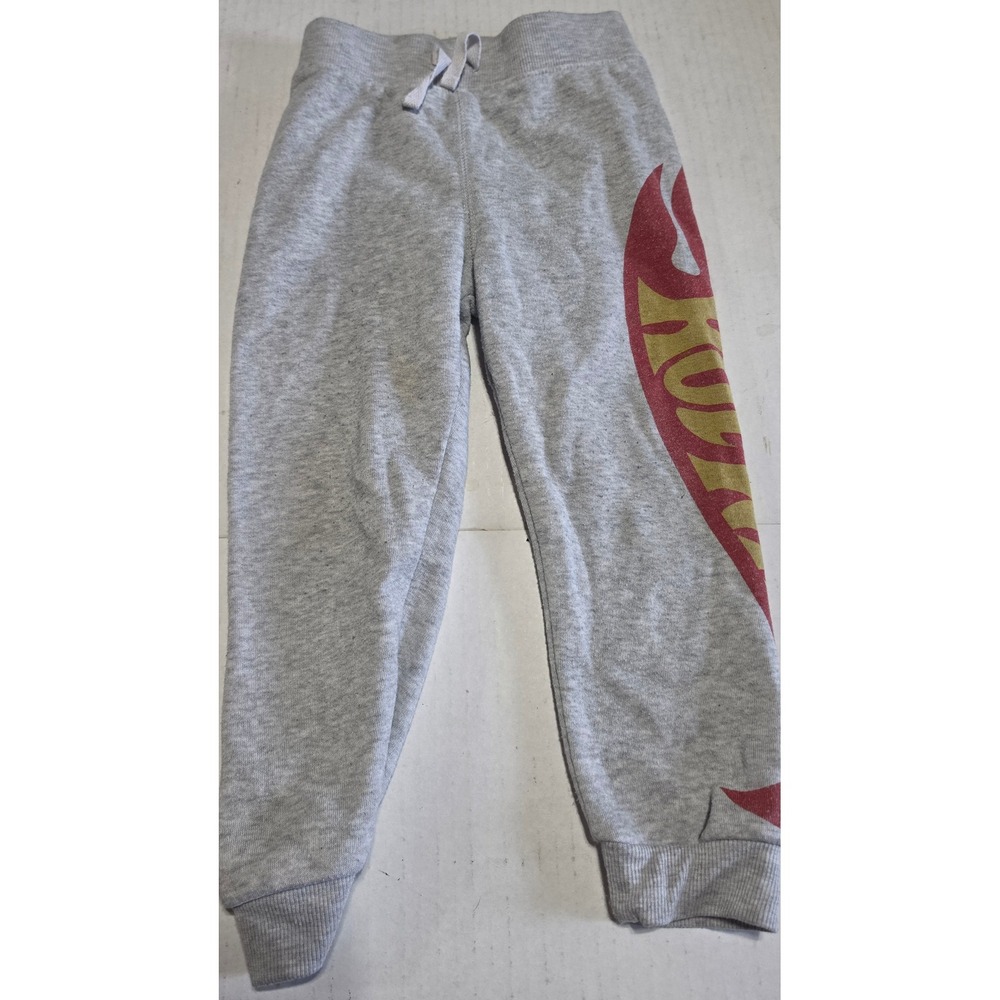 Hot Wheels Toddler Boys Gray Graphic Jogger Sweatpants Size 3T Mattel Racing
